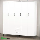Garaj Home Garaj Home Yaren 5 Kapaklı Dolap - Beyaz - 1