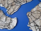 3D Ahşap İSTANBUL Haritası, Lazer Kesim, Dekoratif İstanbul Tablosu - 5
