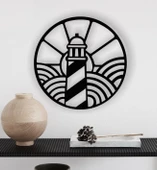 Dekoratif Ev Deniz Feneri Denizci Duvar Dekoru MDF Tablo - 1