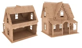 Çoçuk ve Yetişkinler için 64 Parça Boyanabilir 3D Ahşap Ev Puzzle - 7