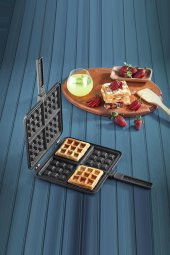 Essenso TAM Döküm Waffle Tava 22 Cm X 22 Cm Yanmaz Yapışmaz Ocak Üstü Döküm Waffle Tava Waffle Makinesi - 4