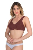 Bordo Mı Emay 178 C Balenli Dantelli Sütyen - 1