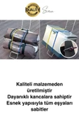 Geniş Uzun Bagaj Lastiği 2 mt Kancalı Gerdirme Bisiklet Sabitleme Bagaj Halatı Araba Karavan - 2