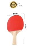 Masa Tenisi Raket Seti 2 Adet Raket 3 Adet Pinpon Topu Ahşap Saplı Dayanıklı Ve Hafif Oyun Ekipmanı - 3