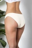 3'lü Dikişsiz, İz Yapmaz, Lazer Kesim, Slip Külot Ekru (brf21261) thumbnail 4