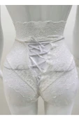 Ekru Dantelli Yüksek Bel Külot Venüs-k1012 - 3