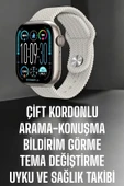 Yeni Nesil Akıllı Saat Arama Cevaplama GPS Takibi Adımsayar NFC Özelliği thumbnail 2
