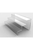 Nisba Pleksi Stand 3 Mm Pleksi Şeffaf Merdiven Sergileme Standı (3 BASAMAK EN 35 CM) Akrilik - 3