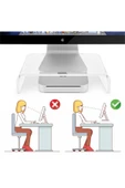 Masaüstü Monitör Yükseltici Şeffaf Stand - 2