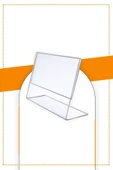 A5 L Tipi Yatay Masa Üstü 2.8 Mm Şeffaf Pleksi Föylük / Broşürlük thumbnail 1
