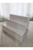Pleksi 3mm Beyaz(30 CM GENİŞLİK)3 Katlı Baharatlık Ürün Yükseltici - 2