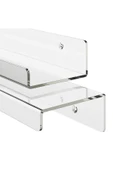 40cm X 10cm Pleksi Raf Şeffaf Çok Amaçlı Kullanıma Uygun Her Eve Lazım - 4