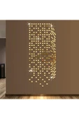 Dekor Süs Mozaık Ayna 200x Adet Pleksi Dekoratif Gold Antre Banyo Her Biri 3x3 - 3