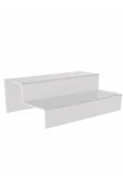 Pleksi 2 Katlı Merdiven Stand 4 Mm Beyaz ( 10 X 50 ) Baharatlık - 1