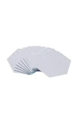 Bal Peteği Pleksi Ayna Gümüş Renk 100 ADET YAPIŞKANLI (11 CM X 12,5 CM) - 5