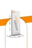 A7 T Tipi Dikey 5'li Masa Üstü Şeffaf Pleksi Föylük / Broşürlük thumbnail 2