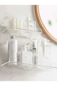 Pleksi Akrilik Banyo Raf 2 Li Set ÇİFT TARAFLI BANT HEDİYE - 1