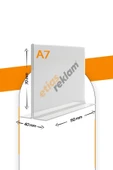 A7 T Tipi Yatay Masa Üstü 2.8 Mm Şeffaf Pleksi Föylük / Broşürlük thumbnail 2