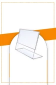 A6 L Tipi Yatay Masa Üstü 20'li Paket / 2.8 Mm Şeffaf Pleksi Föylük / Broşürlük - 1