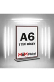 T Tipi A6 Pleksi Föylük Broşürlük-dikey A6 Föylük-50 Li Paket - 1