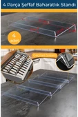 Pleksi-şeffaf 4 Parça Baharatlık Standı Çekmece Içi Düzenleyici Organizer - 1