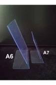 5 Adet A6 Şeffaf Broşürlük Menülük Etiketlik 15x10 Cm Halı Mobilya Kafe A6 Masaüstü Föylük - 8