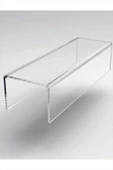 Pleksi Şeffaf Merdiven Sergileme Standı Tek Kademeli Stand 30 Cm - 1