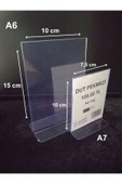 5 Adet Pvc Broşürlük Menülük Etiketlik 10x15 Cm Tutucu Dik Çift Yön A6 Masaüstü Föylük thumbnail 5
