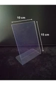 5 Adet A6 Şeffaf Broşürlük Menülük Etiketlik 15x10 Cm Halı Mobilya Kafe A6 Masaüstü Föylük - 3