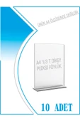 T Tipi 1/3 Kağıdı Boyutlu Dikey Pleksi Föylük 10 Adet - 1