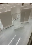 A6 T Tipi Dikey Masa Üstü 10'lu Paket / 2 mm Şeffaf Pleksi Föylük / Broşürlük / Menü - 7
