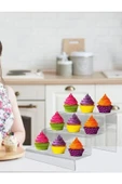 Nisba Ticaret Ürünü Pleksi Şeffaf Nisba Merdiven Sergileme Standı 3 Kademeli 20 Cm - 2