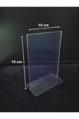 5 Adet Pvc Broşürlük Menülük Etiketlik 10x15 Cm Tutucu Dik Çift Yön A6 Masaüstü Föylük thumbnail 2