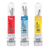 Mate İphone Lightning Tüp Kablo 2.4Amper 1M Tüp Hasır Kablo thumbnail 1