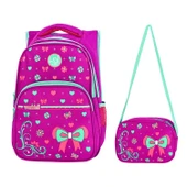 Waddell 3 Bölmeli İlkokul Çantası ve Beslenme Çantası Kurdela Pembe 3026 thumbnail 1