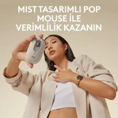 Logitech POP Emoji 910-006651 Bej Sessiz Optik Kablosuz Mouse - Teşhir - 5