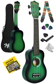 Midex UKX-600GR Sunburs Efektli Maun Concert Ukulele Full Set - 1