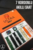 Akıllı Saat 7 Kordonlu Metal,Plastik Ve Hasır Kordon Seçeneği thumbnail 1