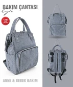 Tommybaby Anne Bebek Bakım Sırt Çantası Biberon Termoslu Sıvı Geçirmez Bebek Çantası - 2