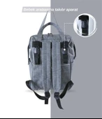 Tommybaby Anne Bebek Bakım Sırt Çantası Biberon Termoslu Sıvı Geçirmez Bebek Çantası - 3