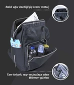 Tommybaby Anne Bebek Bakım Sırt Çantası Biberon Termoslu Sıvı Geçirmez Bebek Çantası - 10