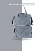 Tommybaby Anne Bebek Bakım Sırt Çantası Biberon Termoslu Sıvı Geçirmez Bebek Çantası - 1