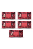 5 Paket Red Rose Islak Havlu Mendil 90 Adet Kapaklı Gül Kokulu - 1