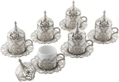 Motif Kahve Fincan Takımı 6 Kişilik Gümüş Renk 365-K-11 - 1