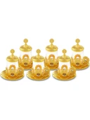 Selçuklu 6 Kişilik 24 Parça Altın Renkli Çay Bardağı Sunum Seti - 1