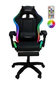 Fashcolle Black Star Işıklı - Masaj Özellikli Oyuncu Koltuğu Black - 1