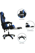 Fashcolle Blue Star Işıklı - Masaj Özellikli Oyuncu Koltuğu Mavi-Siyah - 3