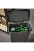 KNÖCKLA ÇÖP KUTUSU, Koyu Gri, 50 lt, BÜYÜK BOY ÇÖP KUTUSU HACİM 50 LT - 8
