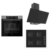 Ferre Siyah Fryart Ankastre Set ( XE63MI - SS205 - D077 ) - 1