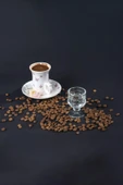 Ayaklı Kahve Yanı Bardağı Kristal Kesim Shot Bardak 7cm x 4 cm 6 Lı Set - 3